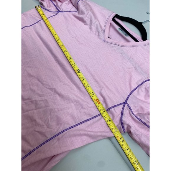 Wilss Merino Wool Womens Baselayer Top size XL Pink Short Sleeves V-Neck Outdoor - Picture 7 of 12